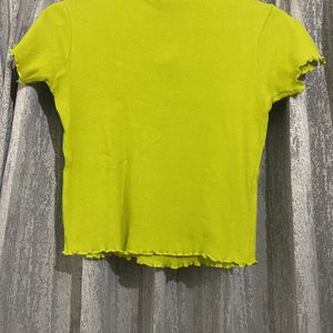 Lime Green Chain Fitted Top