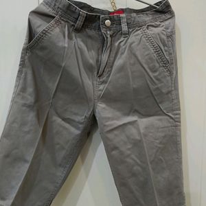 Grey Solid Bermuda Shorts For Boys