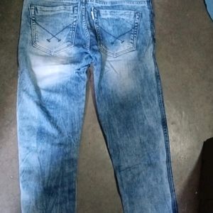 Blue Scratch Jeans