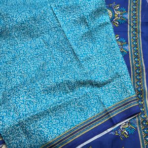 Pure Silk blue saree in excellent condition