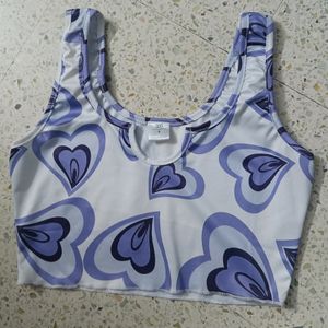 PRICE DROP!! Cute SSS Heart Printed Crop Top