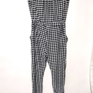 Houndstooth Tube Jumpsuit