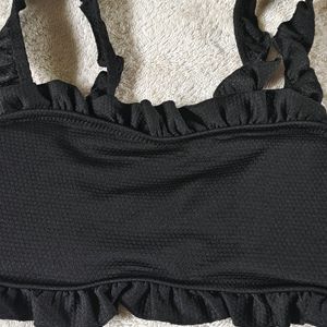 SEXY BLACK PADDED BRALETTE TOP