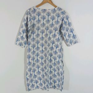 White Printed Kurta (Women)