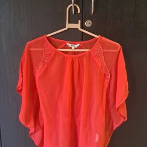 elegant coral top