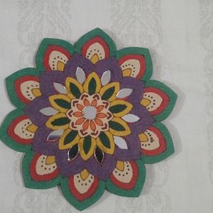 3 Wooden Rangoli Patch 4"