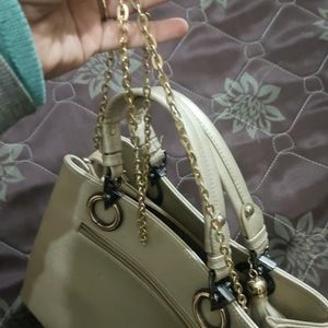 Beautiful Light Golden Handbag