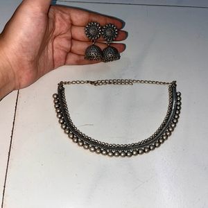 Black Metal Jewellery Set