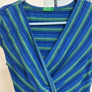 Blue-Green Multicoloured Dress From UCB