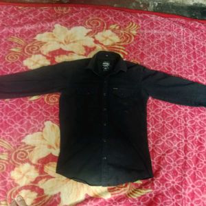 Black Colour M Size Chest Pocket Shirt