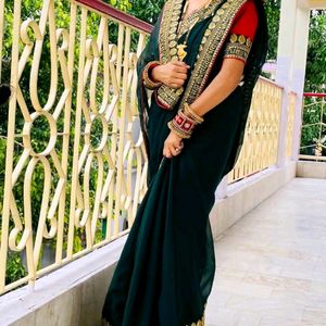 New Dola Silk Saree With Blouse Piece