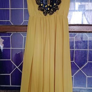 Elegant And Beautiful Yellow Gown