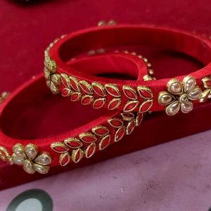 Combo Of 10 Handmade Silk Thread Bangles