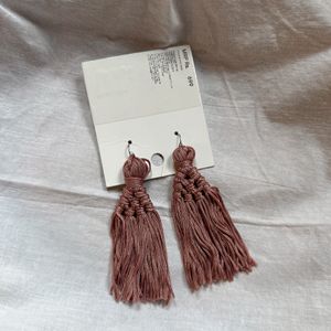 Pink Tassel Earrings