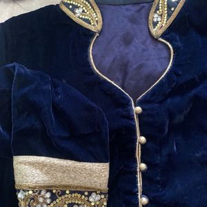 Velvet Jacket With Embroidery