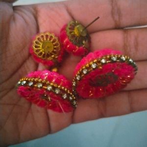 Pink Velvet Earrings