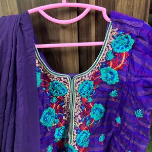 New Purple Designer Embroidery Suit