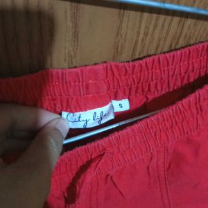 It Is A Red Straight Pant