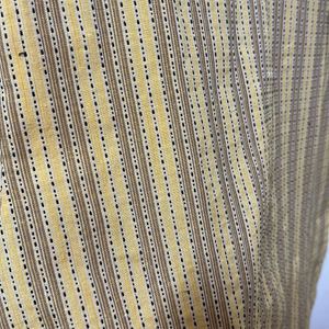 Yellow Straight Thread Strips Kurtha