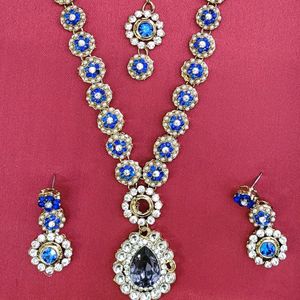 Blue And White Imitation Diamond Jewelry.