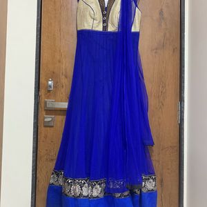 Blue Full Gher Anarkali Dress