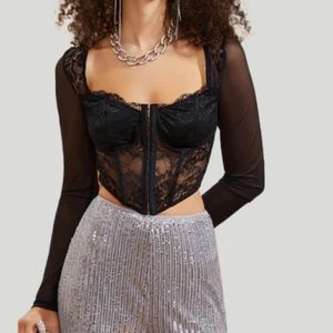 Urbanic Corset Mesh Top