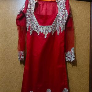 Long Kurti And Plazo With Dupatta