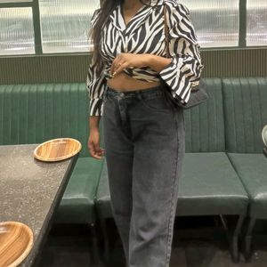 Trendy Zebra Print Top