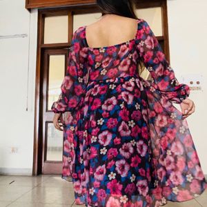 URBANIC FLORAL PRINT MIDI DRESS