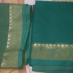 Green Colour New Saree