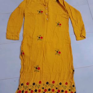 Kurthi Yellow Colour