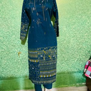 2 Pece Blue Color Suit Set