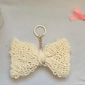 Bow Knitted Keychain