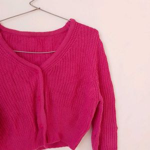 Pink Winter Crop Top.