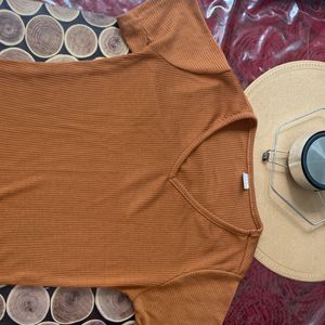 trendy brown crop top