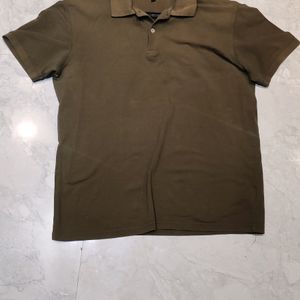 Zudio Olive Green T Shirt For Men