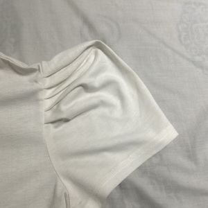 Fixed Price cream T shirt With Lovely Sleeves