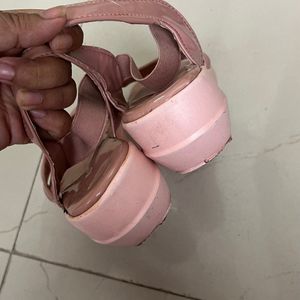 Women Pink Wedge Sandal