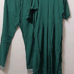 Green Kurti Pant Set