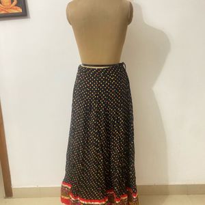 Black Bandhini Skirt