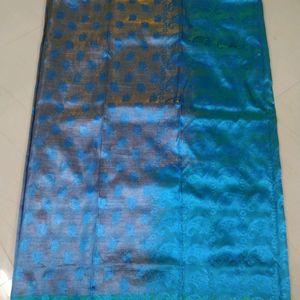 Blue Silk Blend Saree