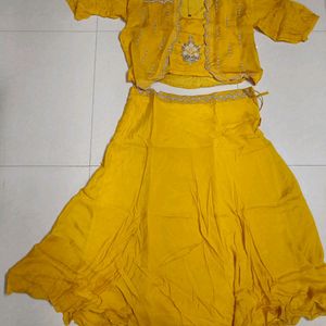 Yellow Handwork 3pec For Wedding