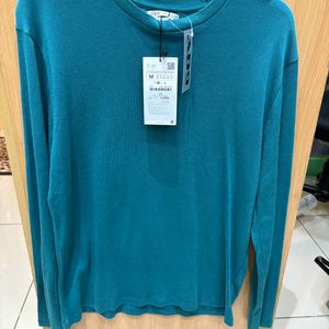 Zara Green Knitted Sweater Size - M