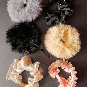 Set Of 6 Scrunchies