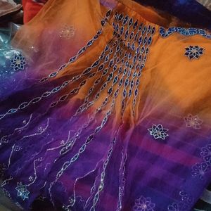 Lehenga Saare With Silk Paticot And Stiched Blouse