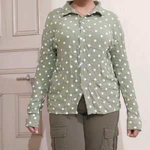 Polka Dot Shirt Top