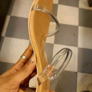 Nude Heels With Transparent Strap