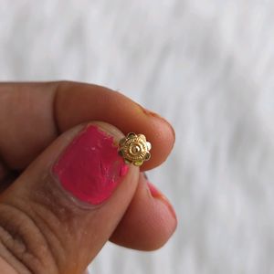 20 K Pure Gold Nosepin For Womens Nd Girls