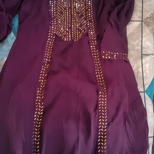 Wine Color Gown Or Onepiece