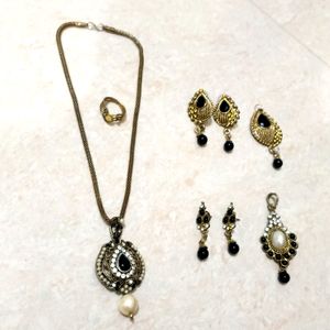 Combo Women's Necklace With Free Pendants Earr